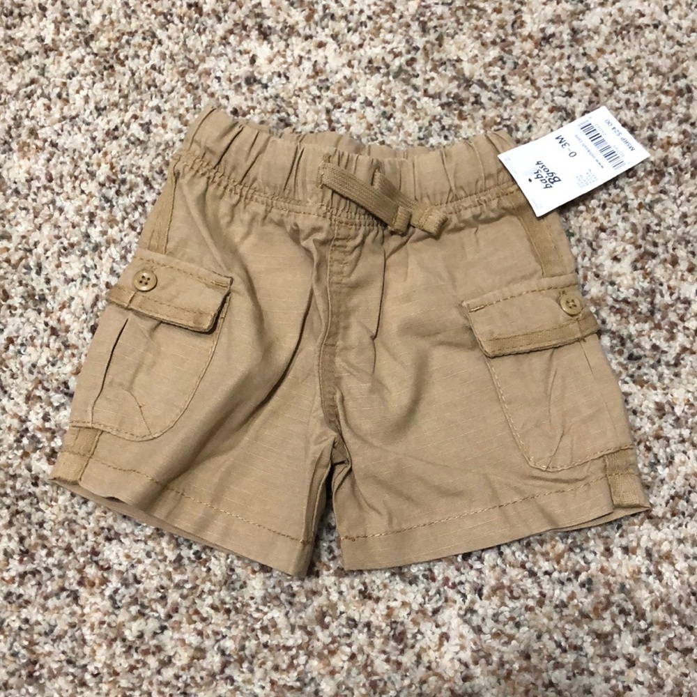 Baby khaki cargo shorts